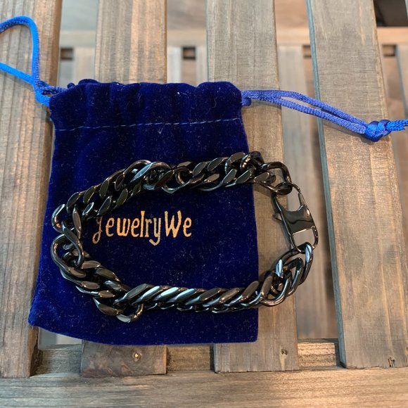 Black JewelryWe Chain Shiny Bracelet - Picture 2 of 8